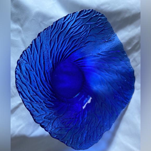 “Metsä"' Bowl by Pertti Kallioinen for Lasisepät Mäntsälä Finnish MCM Blue Bowl - Picture 12 of 12